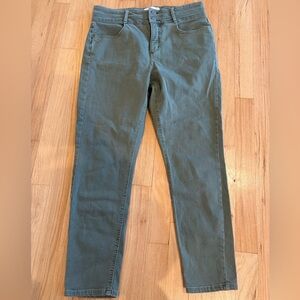 LOFT High Waist Sage Green Skinny Jeans
